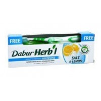 ЗУБНАЯ ТРАВЯНАЯ ОТБЕЛИВАЮЩАЯ ЗУБНАЯ ПАСТА DABUR С ЛИМОНОМ И СОЛЬЮ 80 гр